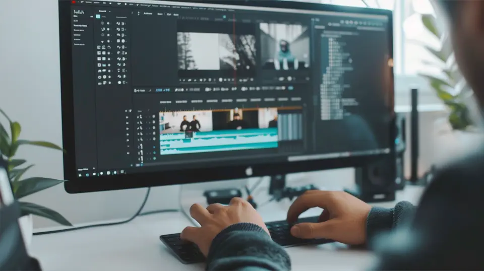 person video editing on a mac computer