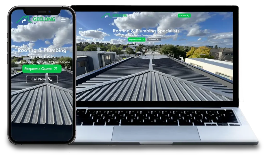 geelong roofing and plumbing website